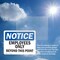 Signmission Employees Only Beyond This Point OSHA Notice Sign, Plastic, 14in W x 10in L, 2PK OS-2PACK-NS-P-1014-L-15607 - alternate 6